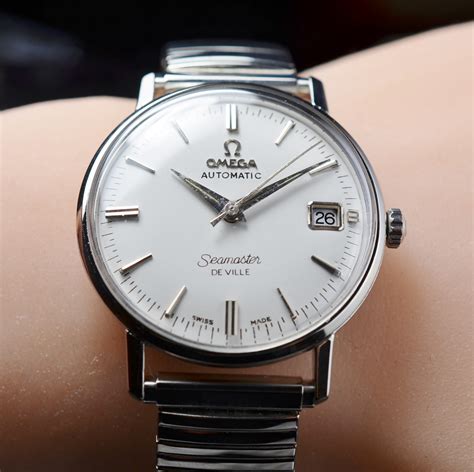 omega automatic watch vintage|vintage stainless steel omega automatic.